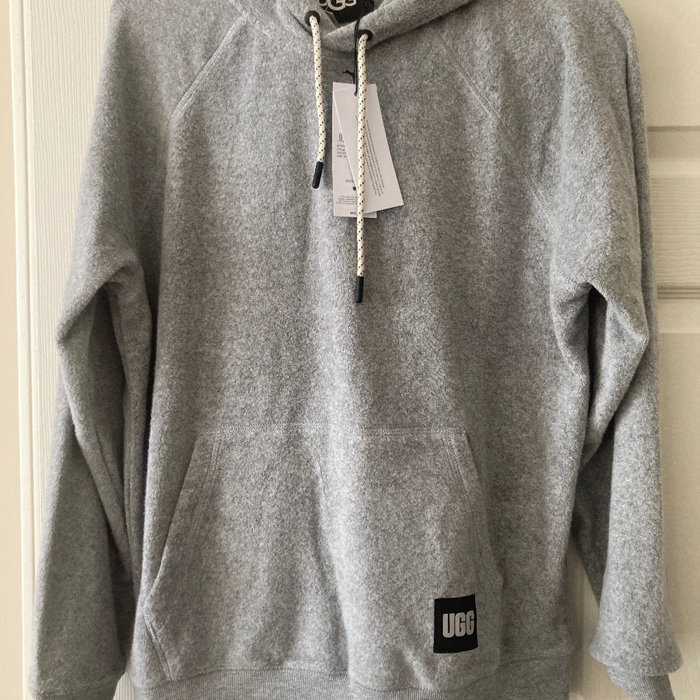 UGG Terrance Hoodie FL in Grey Heather Men Sz M / Women Sz M NEW